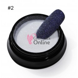 Decor pentru unghii NADP029HH glitter fin cu efect de zahar Mermaid Alb - Blue 